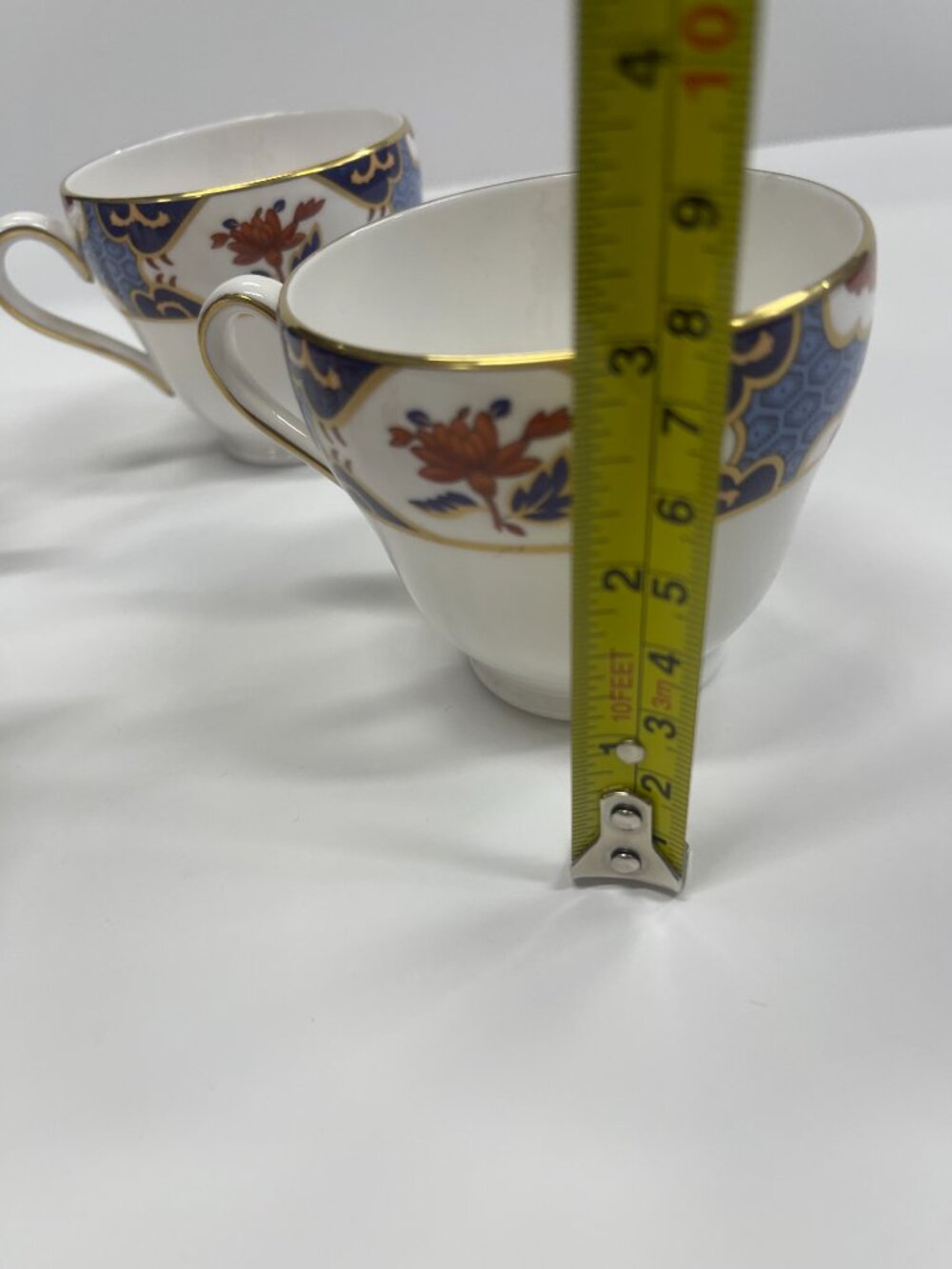 Spode Shima Y8172 Vintage Bone China 4 Cup & Saucer Sets England - Picture 14 of 15